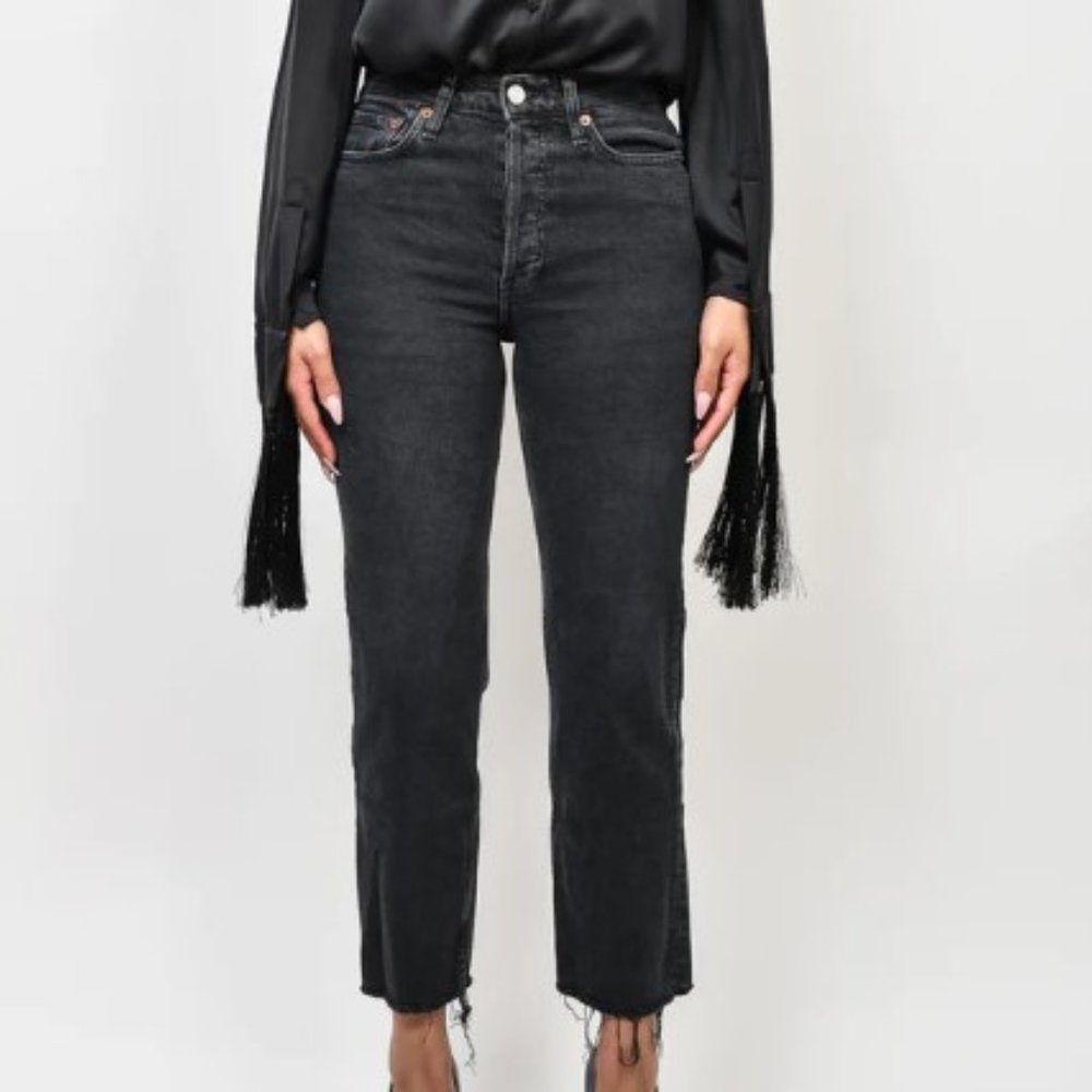Re/done high rise straight leg jeans